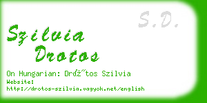 szilvia drotos business card